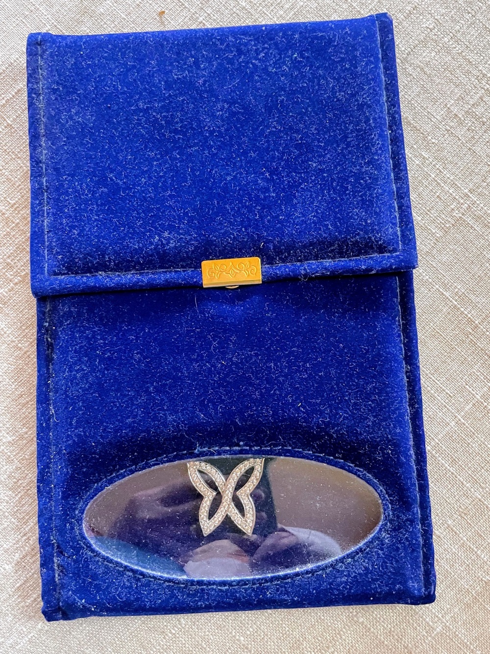 Vintage OTC Butterfly Necklace, 925( sterling) , with blue velvet case.
